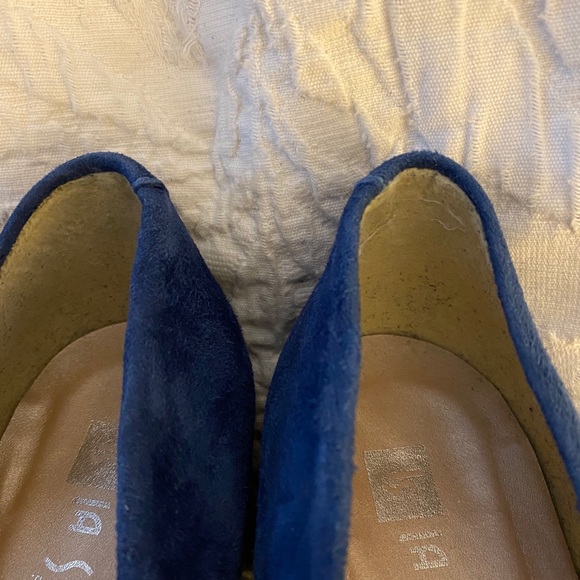 Blue suede wedges purchased in France. - Picture 7 of 8